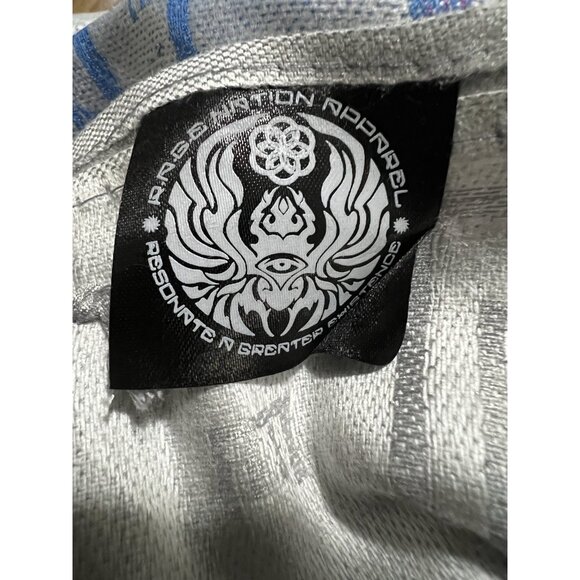 Rage Nation Silver Blue Purple ✦ FESTIVAL SHAWL Scarf  76x28 Inch - Picture 7 of 8